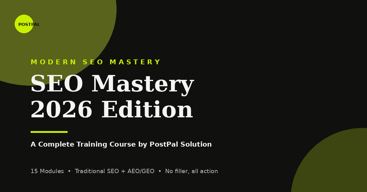 Modern SEO Mastery 2026 Edition