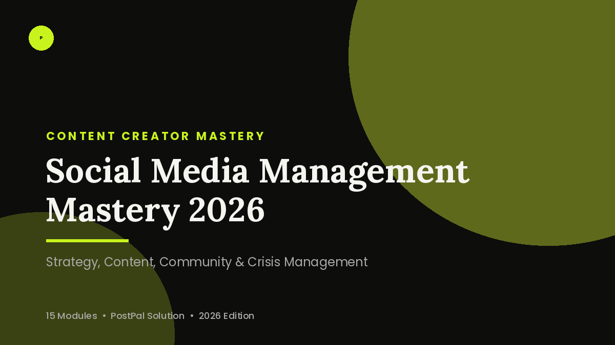 Social Media Management Mastery 2026