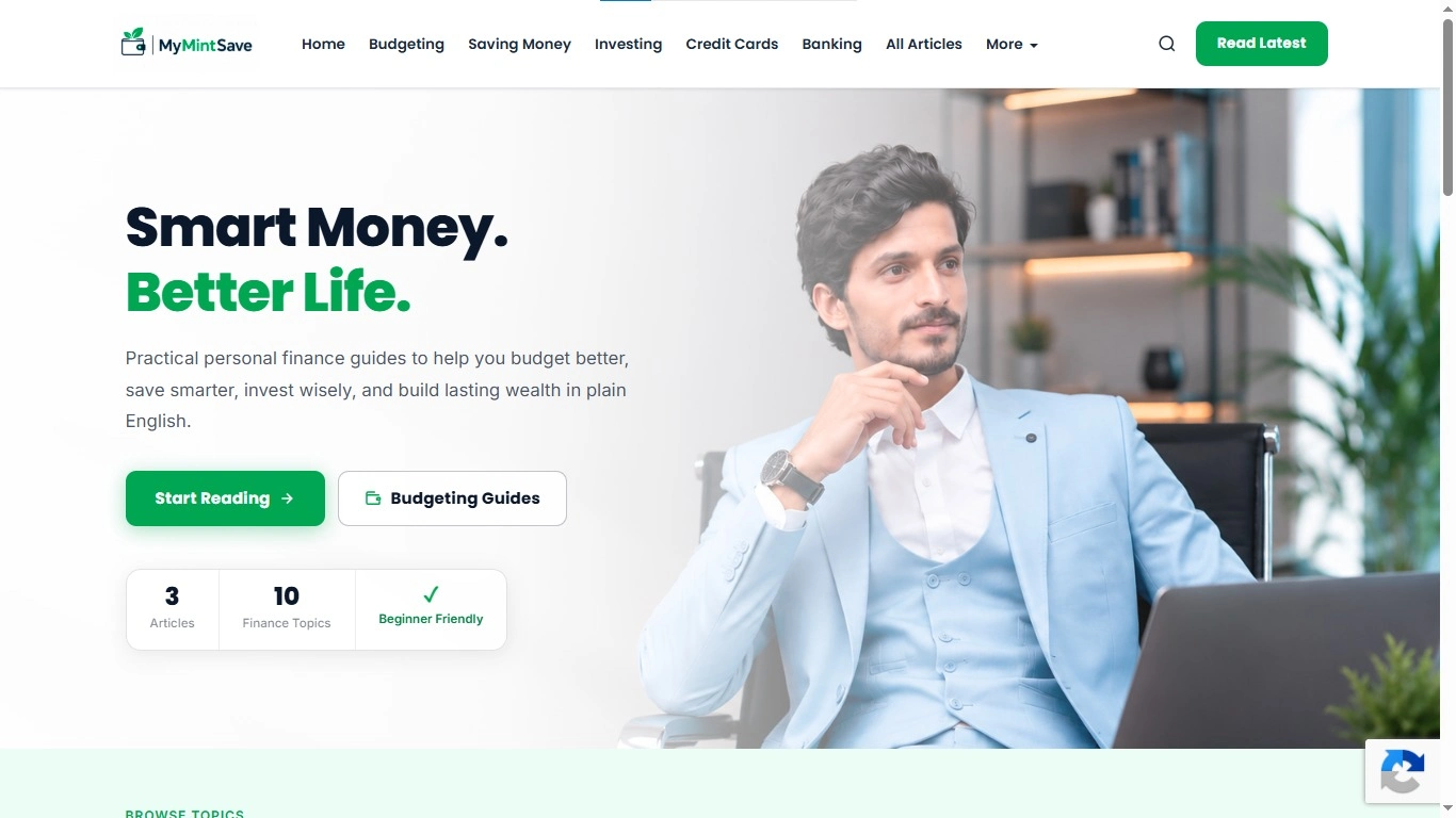 MyMintSave – Personal Finance Blog Platform